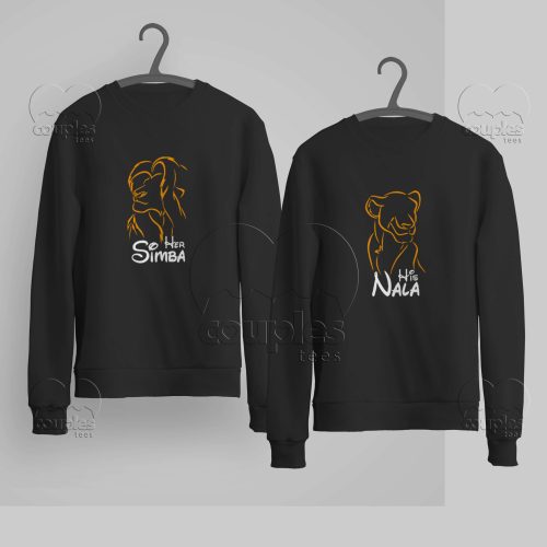 Simba and Nala Couples Matching Sweaters
