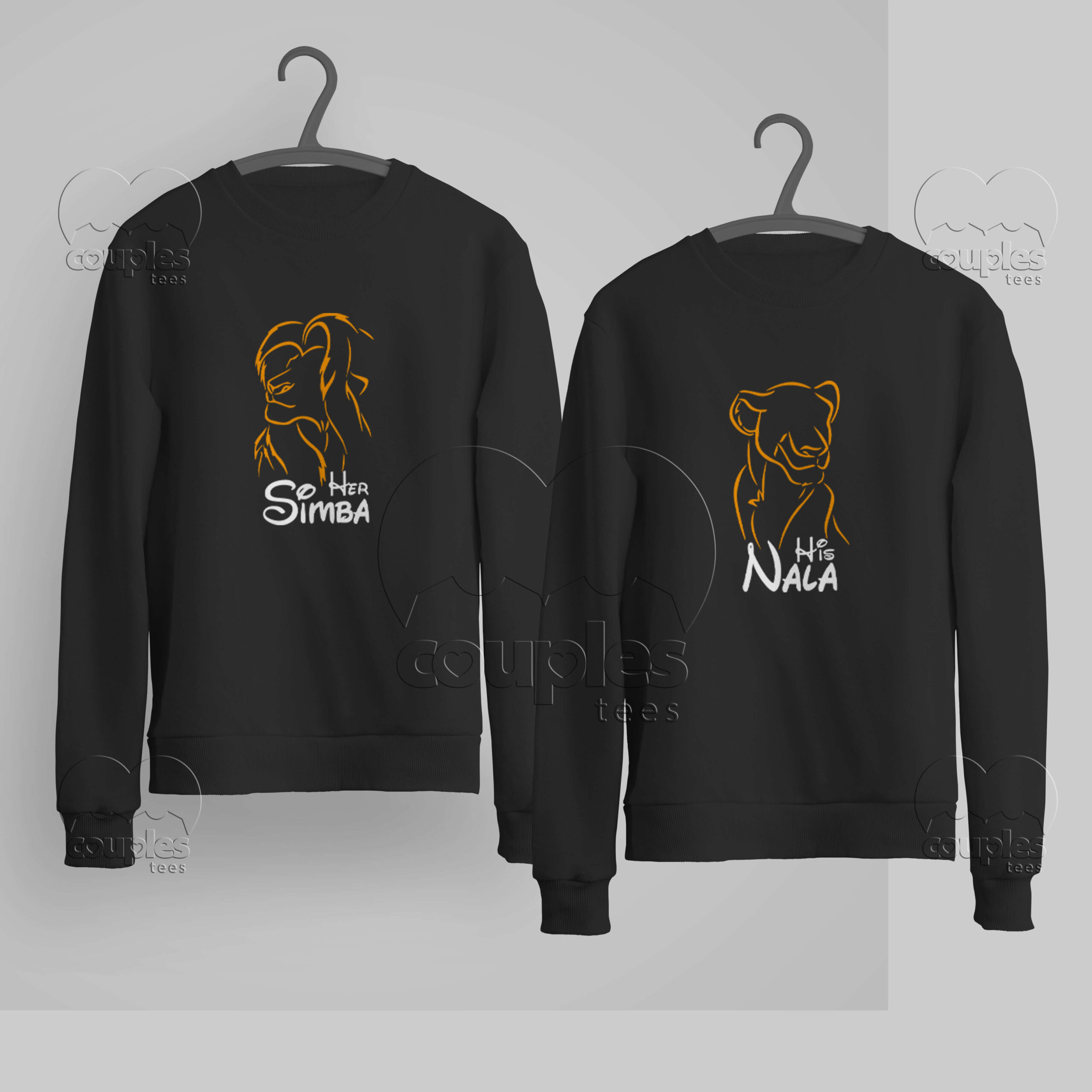 Simba and Nala Couples Matching Sweaters